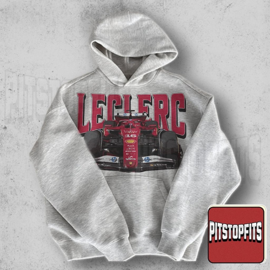 Charles Leclerc Vintage Ferrari Hoodie, Retro F1 Leclerc Hoodie, Old School Form